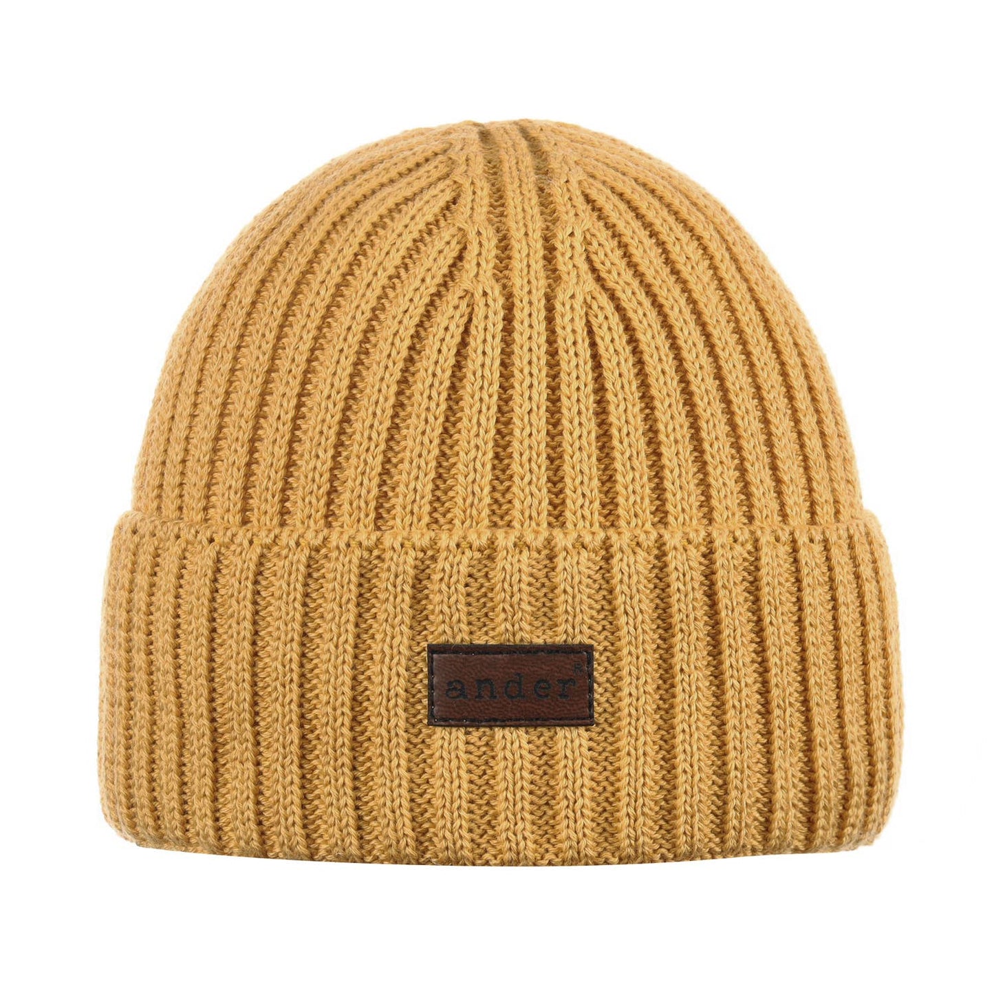 Beanie "Aldo" - Boy Hat Recycled Cotton Mustard