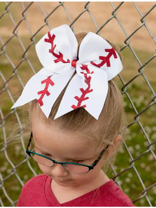 Baseball Cheer Bow