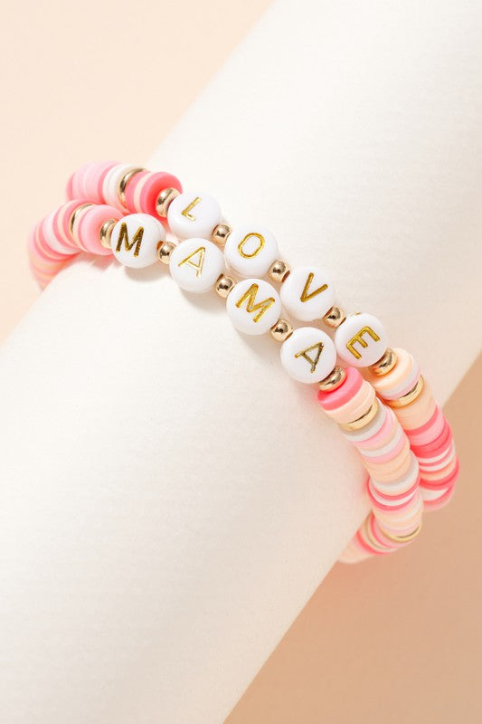 Inspirational Rubber Beaded Bracelet Set