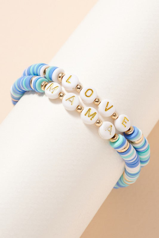 Inspirational Rubber Beaded Bracelet Set