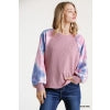 Tie Dye Contrast Raglan Sleeve